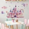 2 Pcs Cartoon Dream Castle Balloon Bedroom Living Room Home Wall Background Beautification Decoration Wall Stickers