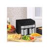 Friteuse à air chaud HOMCOM 8L Dual Chamber Air Fryer with 10 Programmes, 2400 Watt Air Fryer, Black