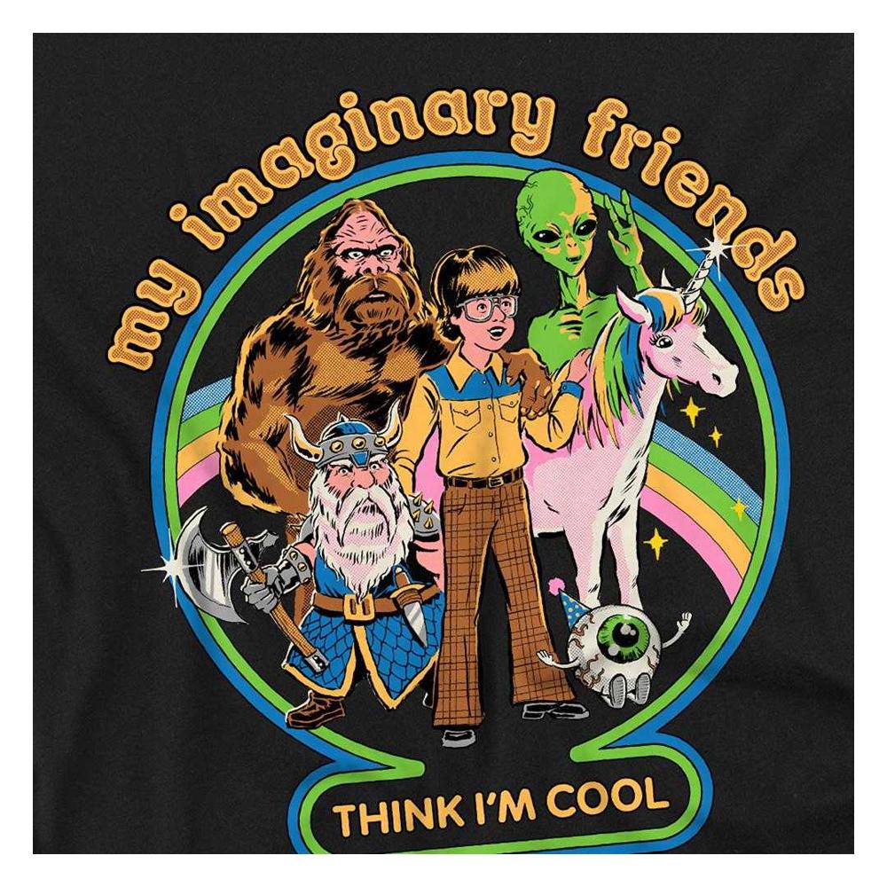 Steven Rhodes Unisex Adult My Imaginary Friends Long-Sleeved T-Shirt