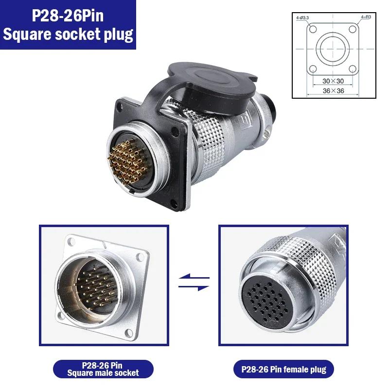 

PLS28 P28-2/3/4/5/7/8/10/12/16/17/20/24/26 Pin Авіаційний роз єм WS28 Чоловічий Жіночий Роз єм Роз єм