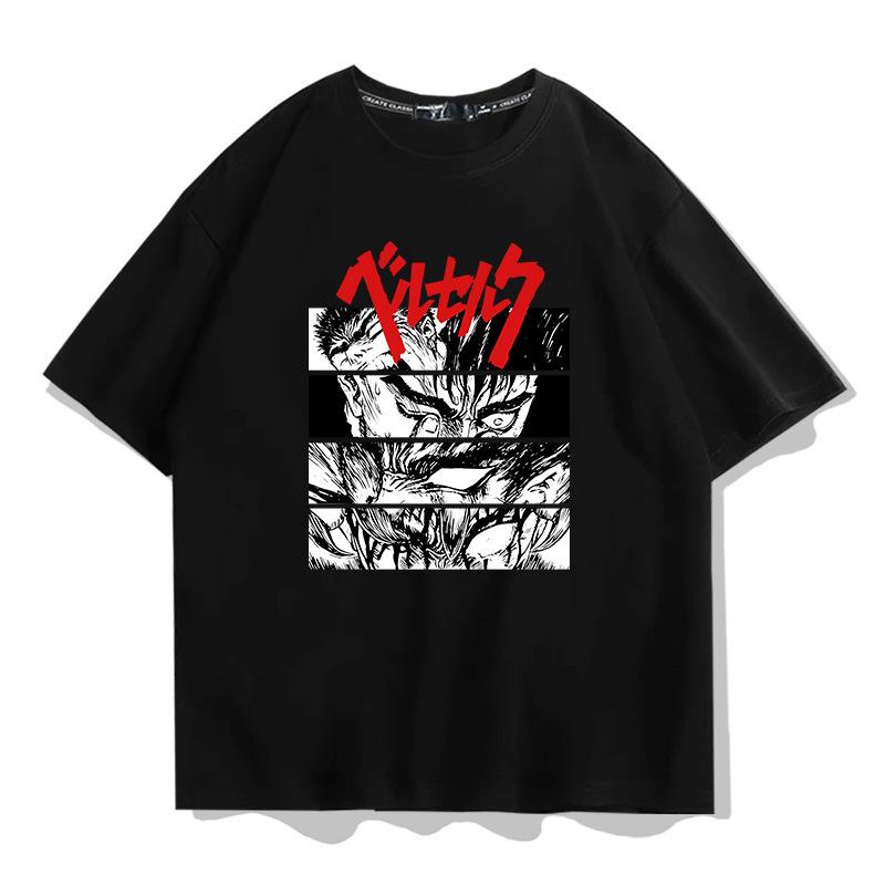 

Summer new sword style legend printed men s T-shirt Short sleeve T-shirt 100% cotton loose trend top pattern T-shirt S
