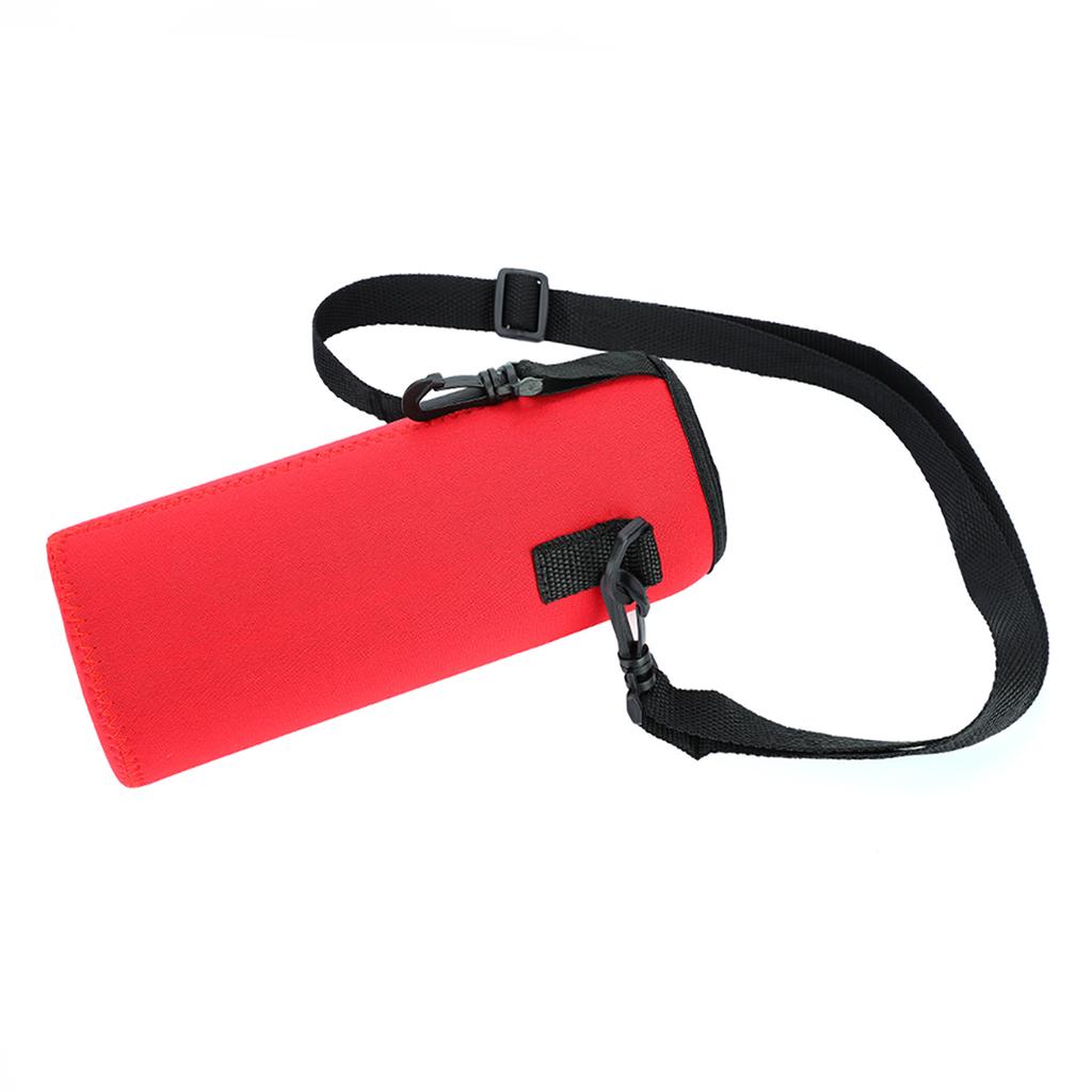 Outdoor 1000ml Water Bottle Insulated Cover Neoprene Carrier Bag Pouch with Strap Black