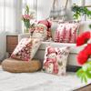 Christmas 45cm Pink Christmas Peach Skin Pillow Cover Pink Santa Claus Xmas Snowman Pillow Case Merry Christmas Decor for Home