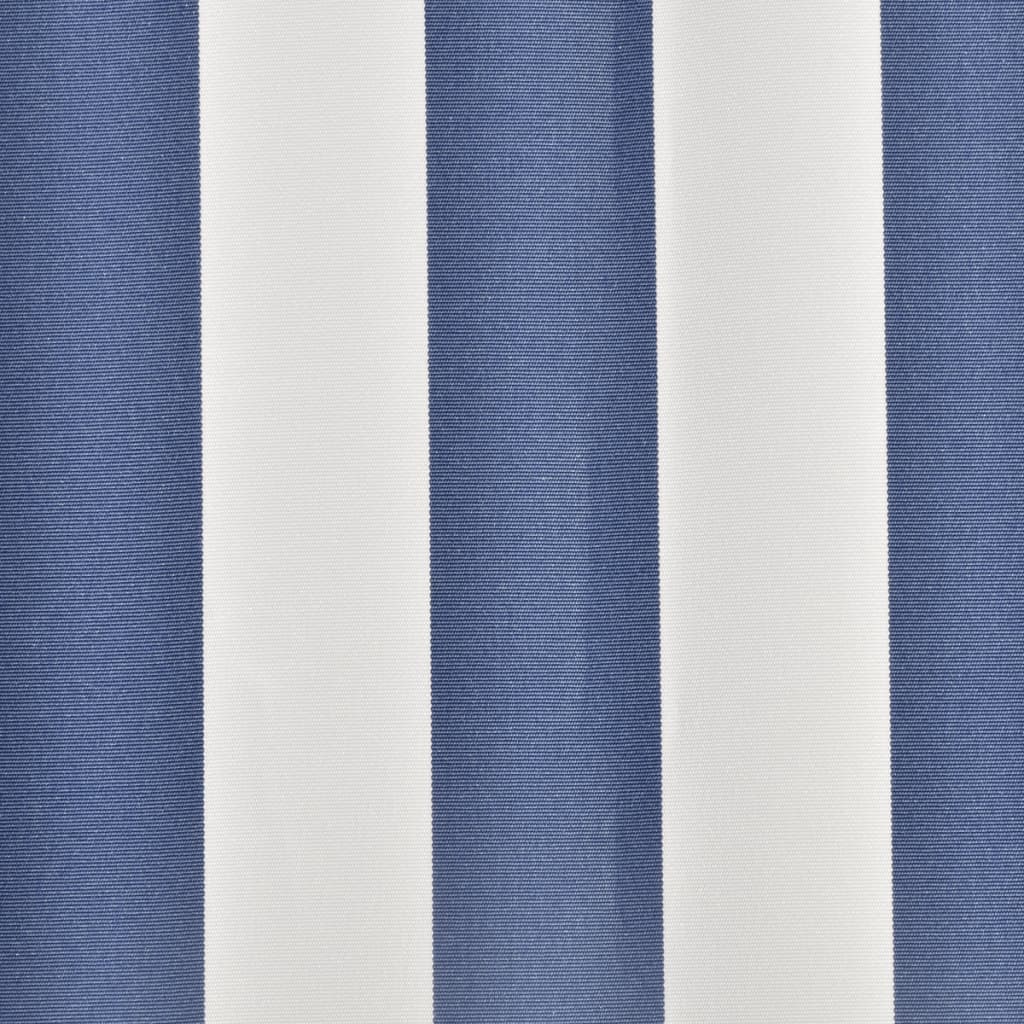 vidaXL Ersatzstoff für Markise Blau und Weiß 430x295 cm Polyester