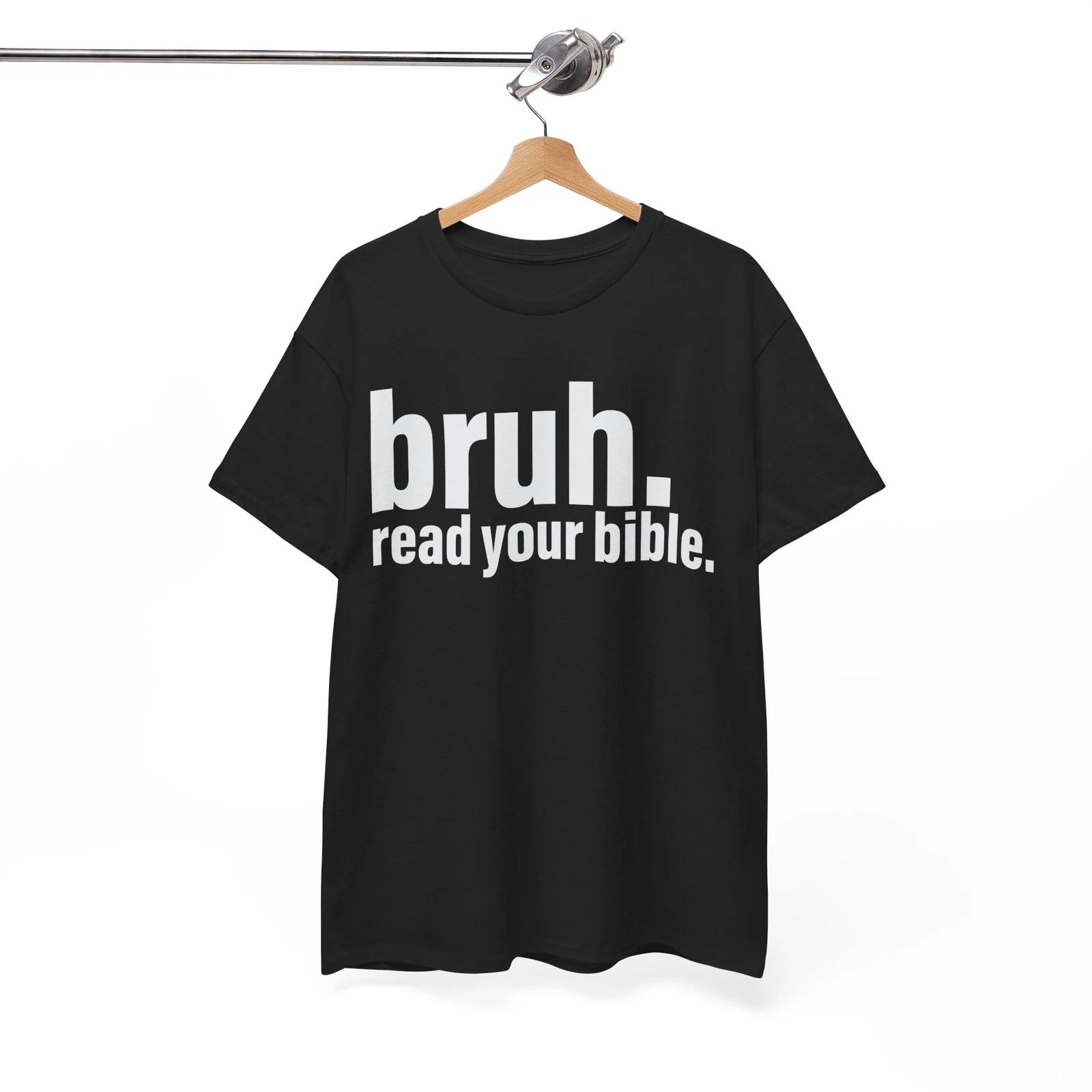 Bruh Meme Read Your Bible God Funny Modern Christian Church T-Shirt M