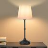 Fabric Shade Cordless LED Desk Lamp with Dimmer, Built-in Rechargeable Battery, 3-Level Brightness, Bedside Night Lamp,Patio Table Lamp, Ambient
