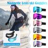Magnetic Suction Ski Goggles With Colorful Lens Anti-Collision Anti-Glare UV Resistant Snow Sports Goggles Outdoor Sport Goggles