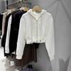 Cardigan Sweater Women's Autumn and Winter Korean Version Short Hooded Korean T-shirt Women's Coat Trendy Ins Women's Top Women's