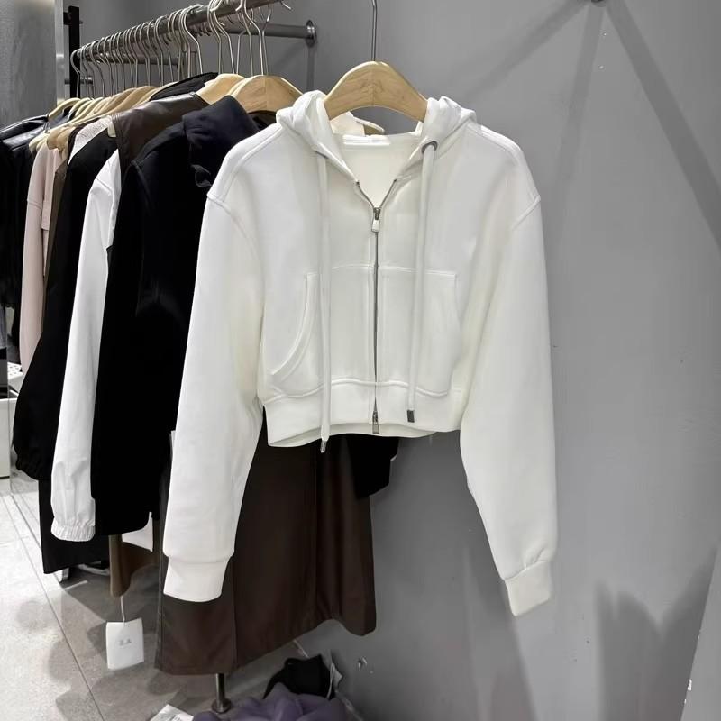 Cardigan Sweater Women's Autumn and Winter Korean Version Short Hooded Korean T-shirt Women's Coat Trendy Ins Women's Top Women's