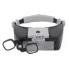2 LED Head Mounted Magnifier Adjustable Magnifying Glass with Light for Hobbies Crafts Watch Repairs