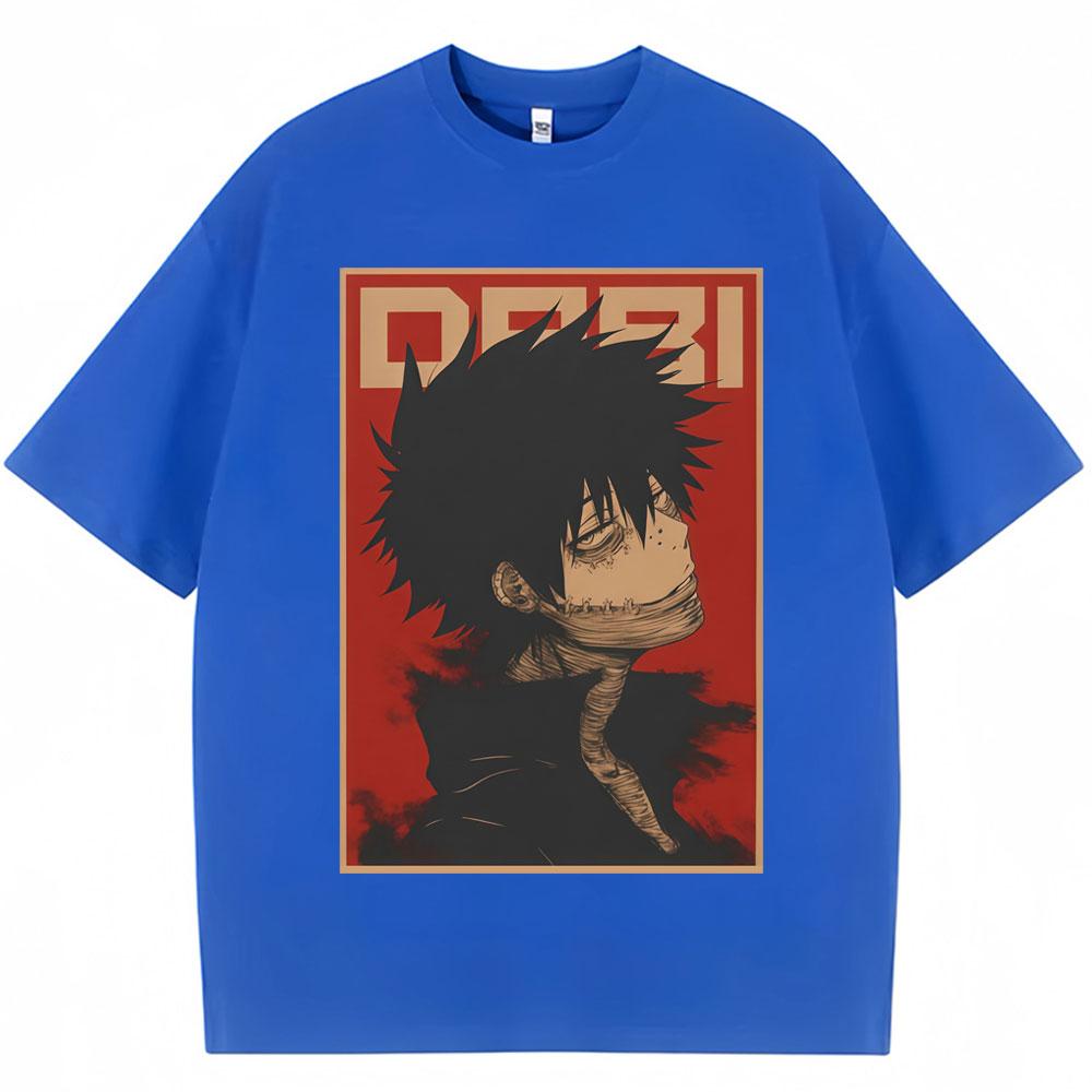 Anime My Hero Academia Dabi Dark Villain Tshirts Unisex Women Cosplay Fashion Vintage Unisexga T Shirt Oversized Cotton Casual Tees