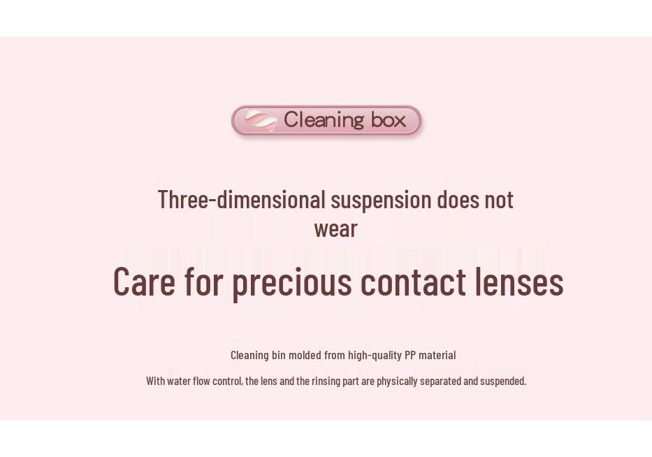 Compact Automatic Contact Lens Cleaner with Vibration Technology - Portable Storage for Colored Lenses