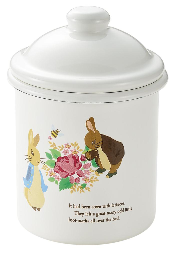 Asahi Peter Rabbit Enamel Canister (with Enamel Lid) PR-0305