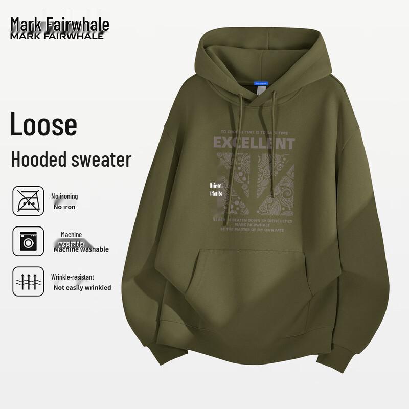 

Mark Fairwhale Men s American Casual Patterned Hooded Sweatshirt XL