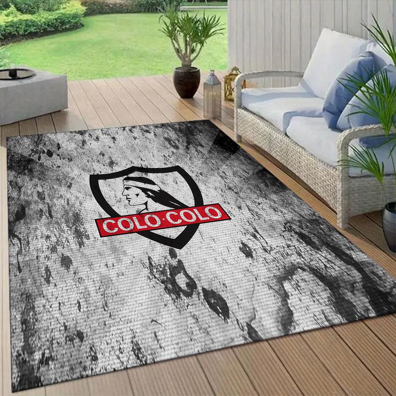 CSD Colo‑Colo Flannel Pattern Square Carpet,Area Rug,Carpet Rug for Living Room Bedroom Sofa Playroom Decor,Non-slip Floor Mat