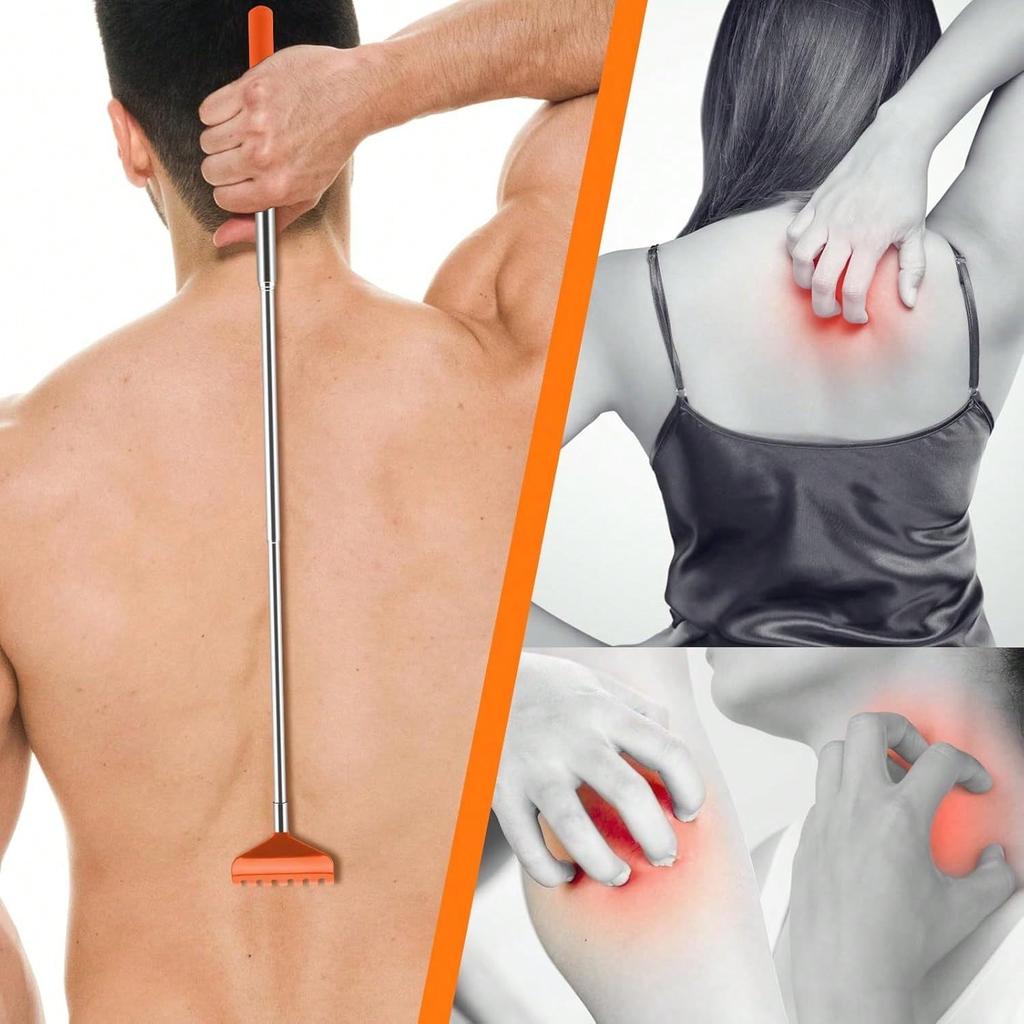 1pcs Stainless Steel Telescopic Itching Device, No Need For People To Scratch The Back, Portable Scratching Device For The Elderly At Home