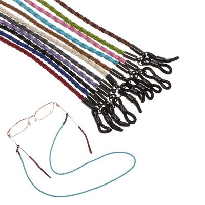 Anti-förlust Tjock Vriden Solglasögon Läderrep Glasögonkedja Flätad Glasögonband Halsband