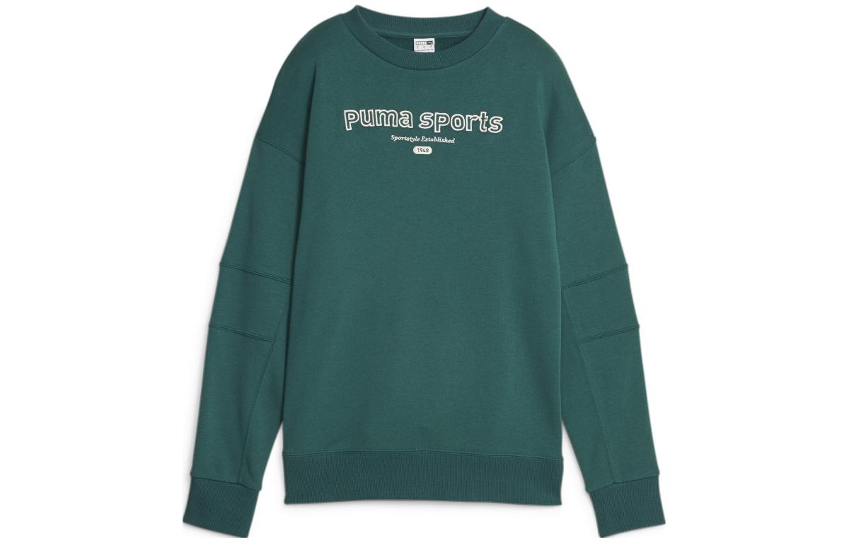 PUMA TEAM Crew TR Sweatshirt Women s Green 621439-43 S