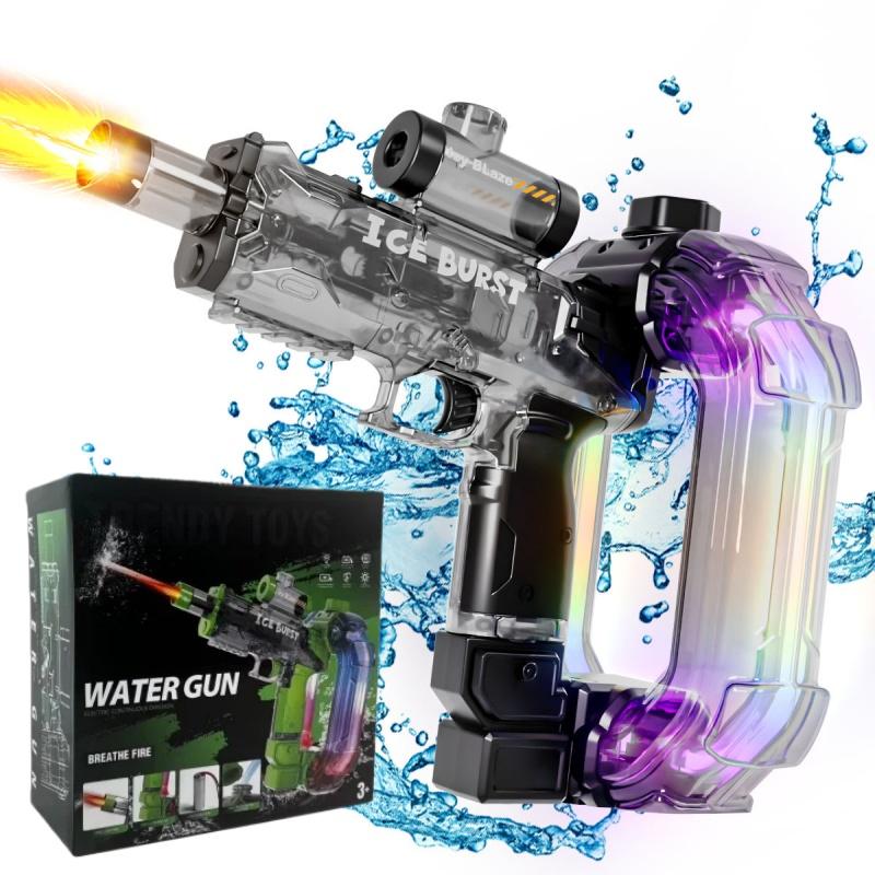 Children Electric Water Gun Toys Summer Outdoor Shooting Games Kids Beach Automatic Water Squirt Gun With Lights Sound Effects