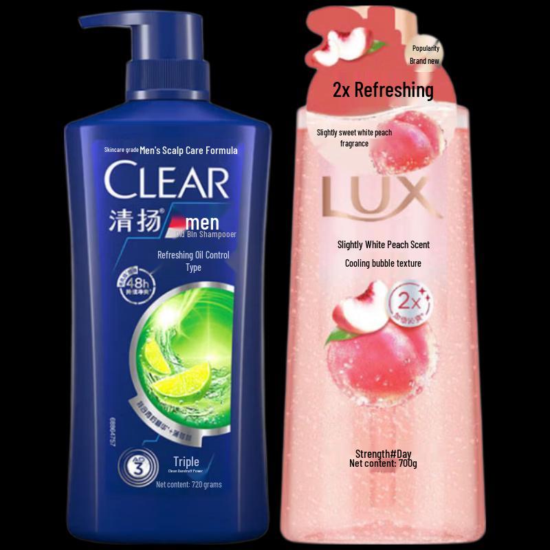 Набор Clear Men Шампунь и Lux Гель для душа