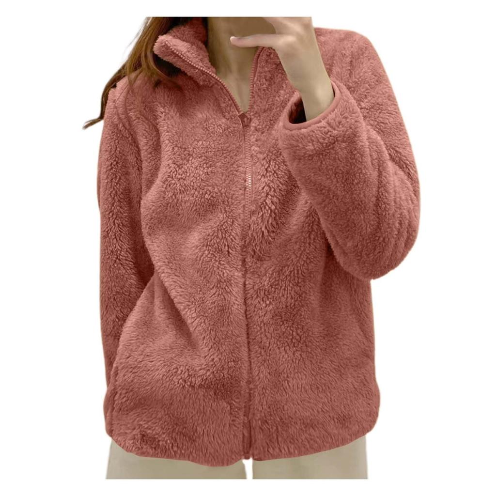 

Women s Fleece Jacket with Zipper Lightweight Autumn Jackets Winter Jackets In Plus Sizes XS