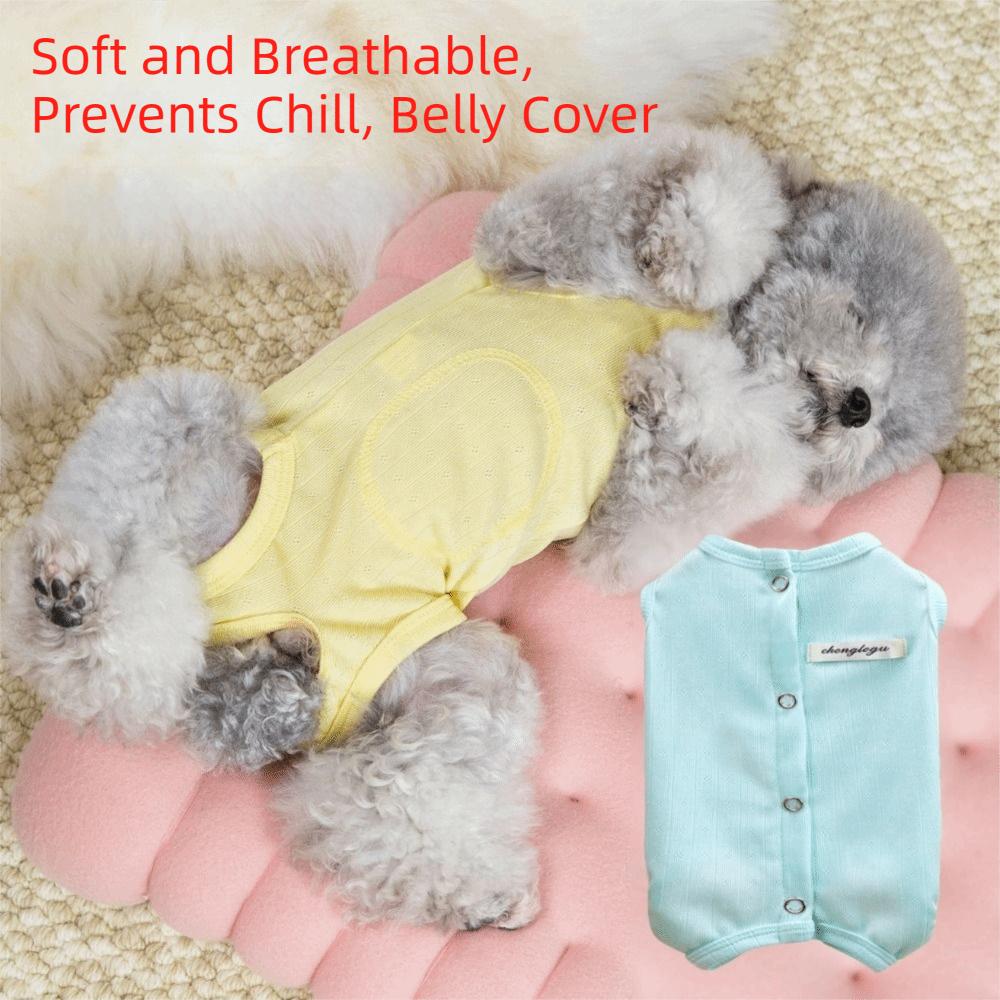 Wrapped Design Pet Onesie Full-Body Design Dog Clothes Spring Dog Belly Jumpsuit Yorkshire Puppy