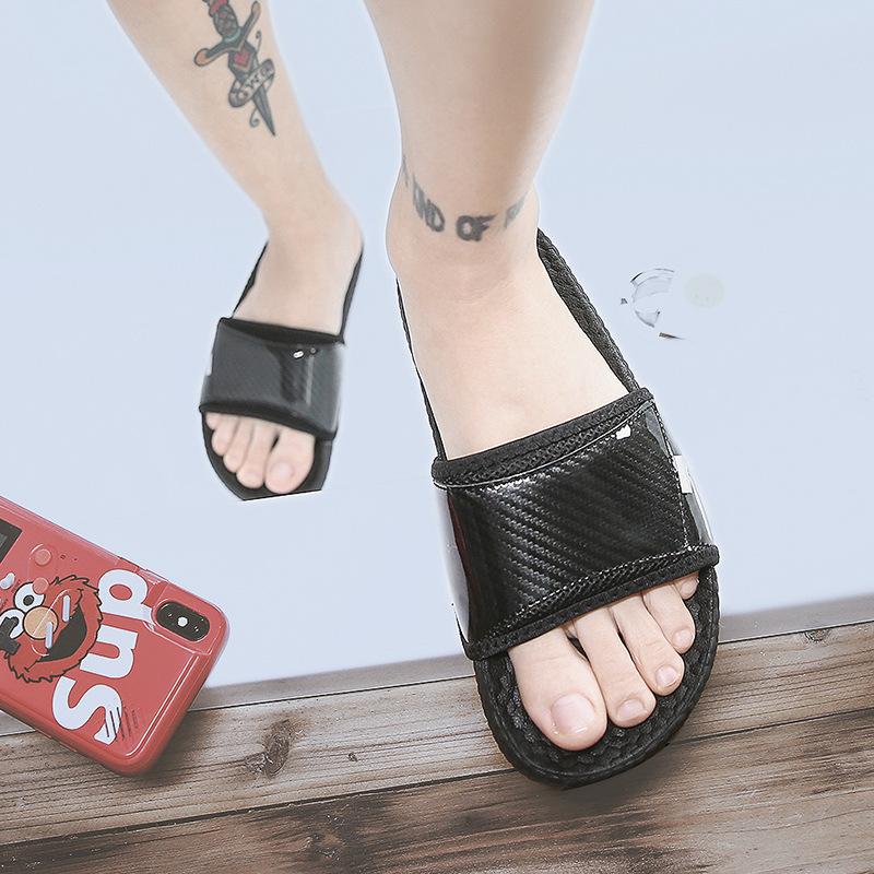 

Sports slippers men s summer outdoor non-slip fashion Internet celebrity one-word drag men s sandals 39 білий