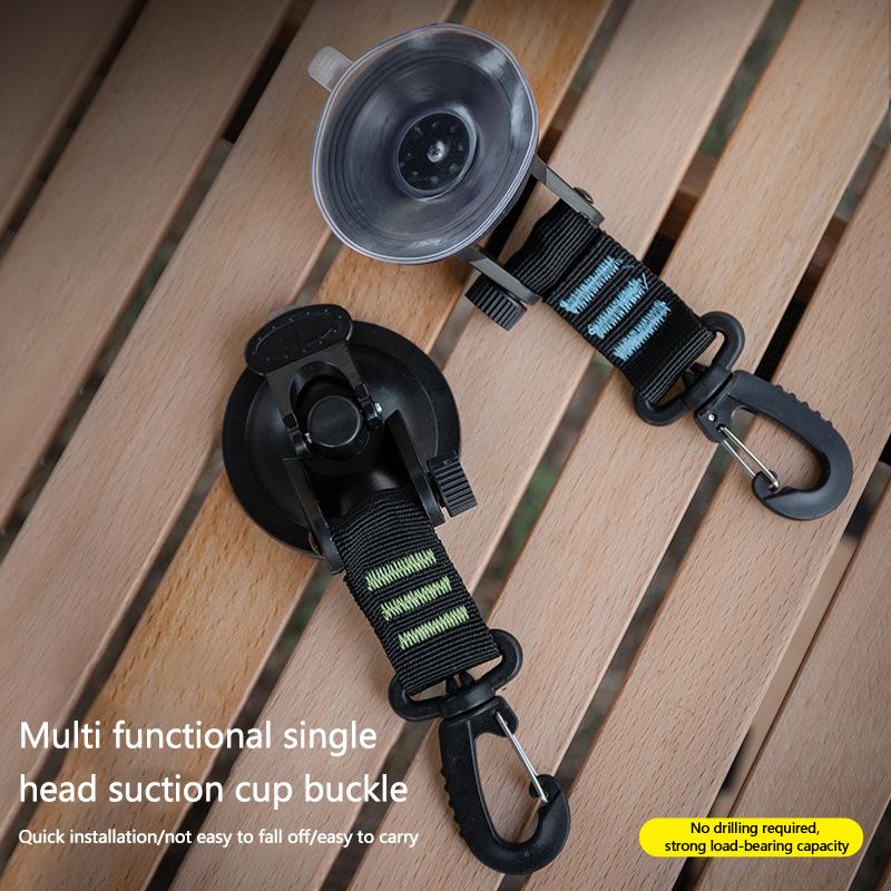 1Pc Outdoor Tent Securing Hook Strong Suction Cup Anchor Heavy Duty Tie Down Camping Canopy Awning Tarp Carabiner Outdoor Tools