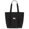 New Stussy Canvas Tote Bag, Shopping Bag, Shoulder Bag Extra Large Women's Black 134275-BLAC