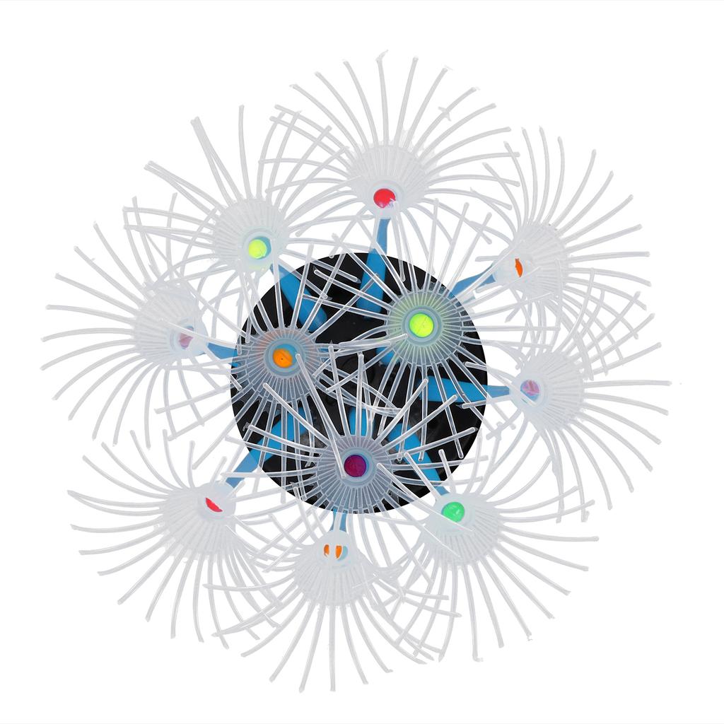 Artificial Sunflower Coral Silicone Simulation Water Plant Aquarium Fish Tank DecorationBlue