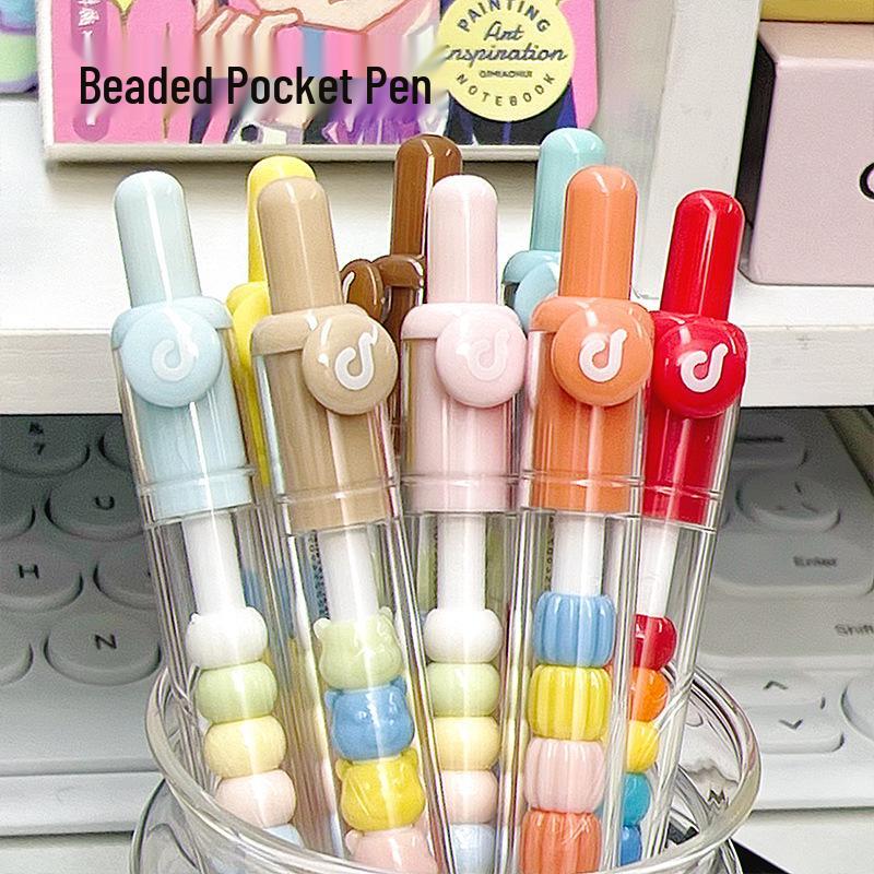 Blaue Kreative Regenbogen-Bohnen-Tasche Drucktyp Schwarzer Stift zum Schreiben & Journaling