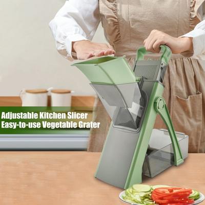 Vegetable Slicer with Adjustable Thickness Stainless Steel Onion Chopper Tomato Cutter