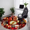 1pc Flash Speed Office Round Area Rug, Under Office Chairs Bedroom Living Room Home Decor, Room Deco, Available in Various Sizes