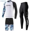 Mens Long Sleeve Rash Guard UV Protection Quick Dry Swimwear Snorkeling Surfing Diving Pool Spa