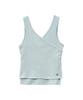 Malittepeulangsowajeobeo W Layered Simple Logo Pendant Sleeveless Blue