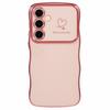 For Samsung Galaxy A54 5G Case Love Hearts TPU Phone Cover Curly Wave Frame Large Window