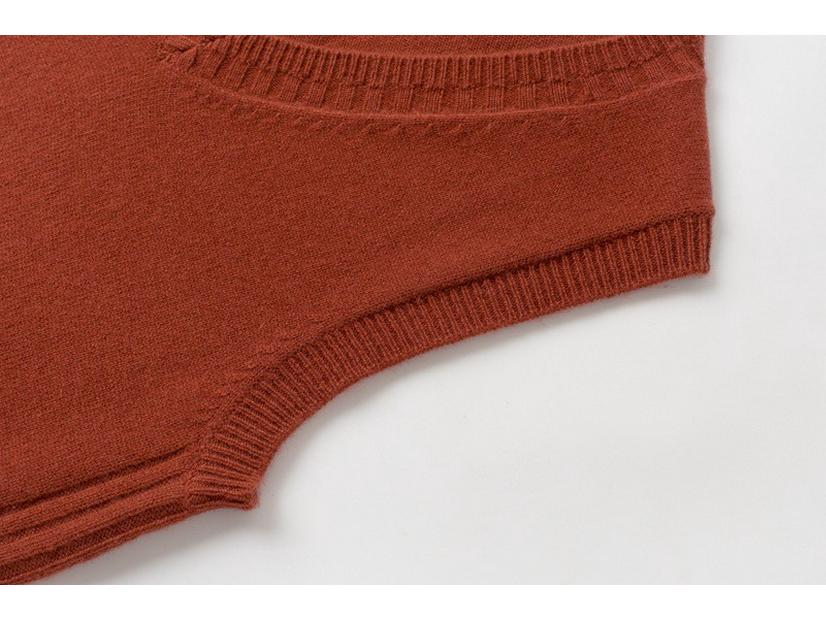 Women's Cashmere V-Neck Vest - Autumn/Winter Slim Fit, Solid Color, Sleeveless, Warm Knit.