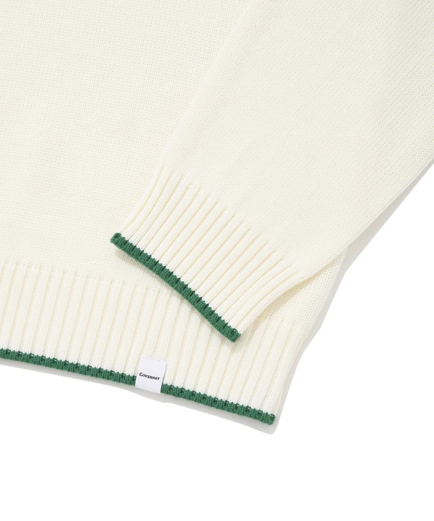 COVERNAT C Logo Crewneck Knit Ivory