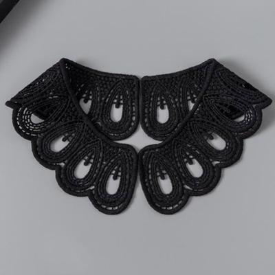 1 Paar Ausschnitt Dekorative weiche bequeme 3D durchbrochene bestickte Spitze DIY Milchfaser gefälschte Kragen Spitze für Zuhause