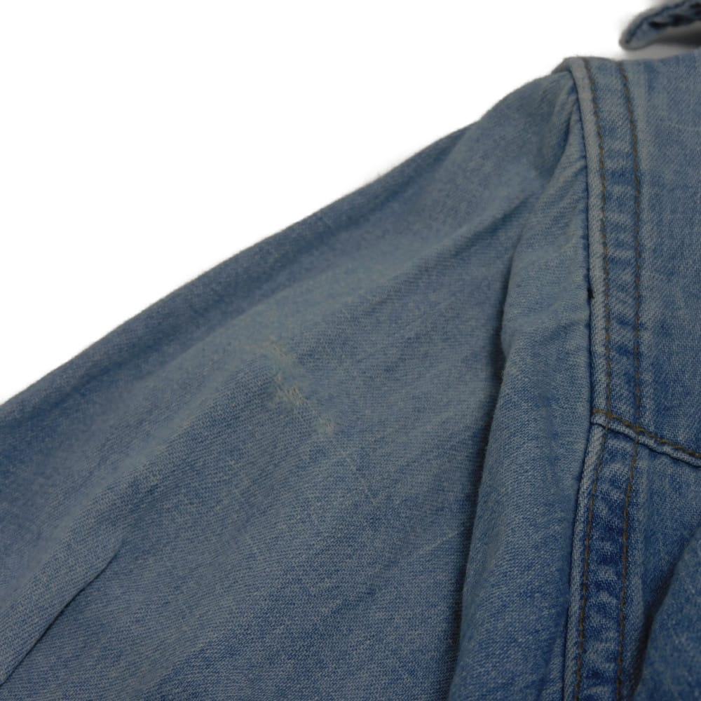 Used 9921 Western Denim Shirt 417374 Y890L 7832 S Crushed 16 Stainless Steel Eddie Era Cotton Washed Blue Men's from