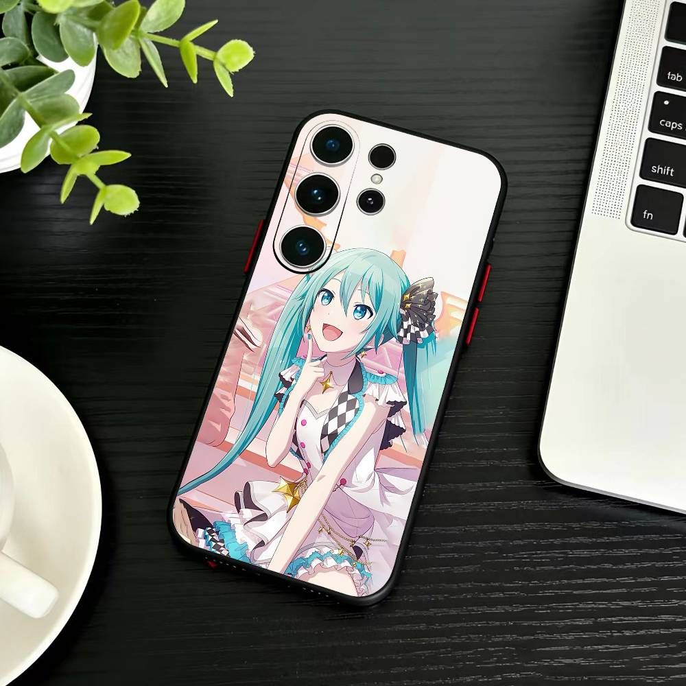 Retro Magazine Poster Hatsune Girl Y2k Phone Case For Samsung S26,S25,S24,S23,S22,S21,S20,Plus,Fe,Lite,Others Black Cover