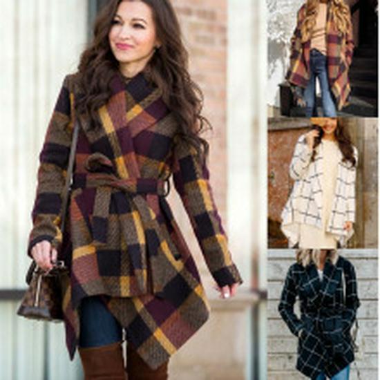 Korean Style Double-Breasted Mid-Length Wool Coat with Fur Collar for Women