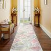 Retro Runner Rug Stylish Small Fresh Floral Print Bedroom Bedside Carpet Foldable Machine Washable Non-slip Corridor Mats Tapis