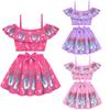 20759 Kids Girls Steal a Brainrot 67 Print Swimsuit Swimwear Top Skirt Sets