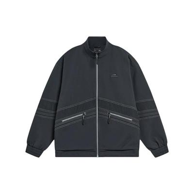 Li Ning Sports Lifestyle Series Solid Color Loose Knit Jacket Men Jacket Black AJDT623-1