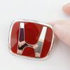 Car Steering Wheel Emblem Badge H-Sticker Accessories For Honda Civic Fit Jazz Accord Pilot CRV Odyssey HRV City Ny1 Valve Stem
