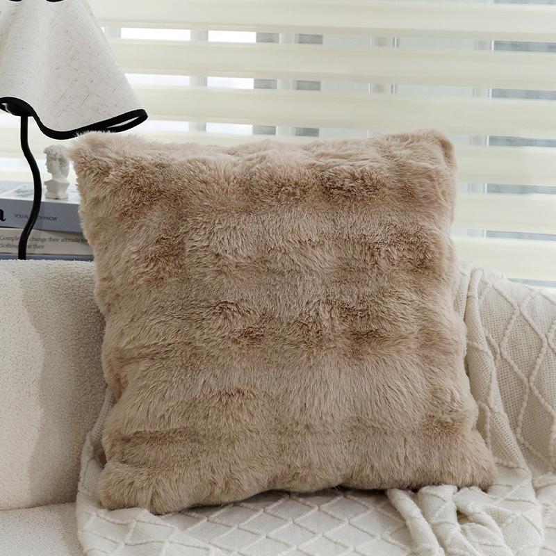 Winter Plush Pillow, Sofa Cushion, High-end B&B Hotel Pillow Case, Model Room Bay Window Pillow Case