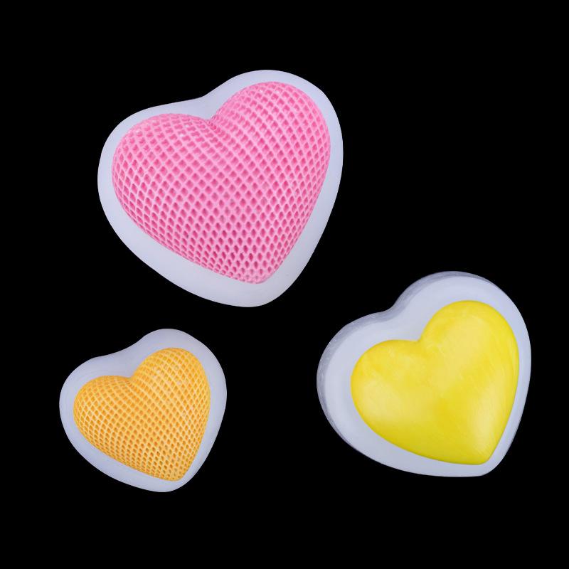 3D silikonová forma ve tvaru srdce sada pro svíčky, mýdlo, kadidlo, sádru, fondán & čokoládu