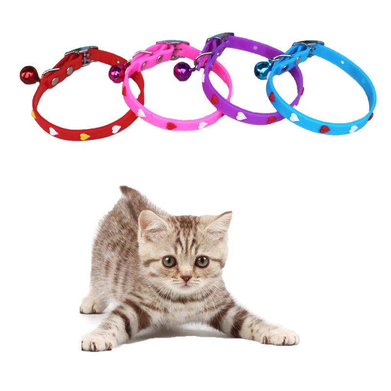 Pet Supplies Silicone Tape Bell Cat J Footprint Collar Small Dog and Cat Multi Patterned Dog Traction Belt