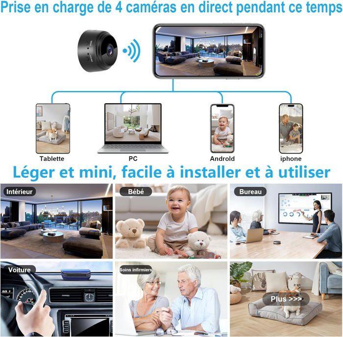 Mini Caméra Espion - LAMPE DU PARFUMEUR - 1080P - Wifi - Détection de mouvement - Noir